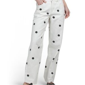 CALI1850 Polka Dot Low Rise Baggy Pants
